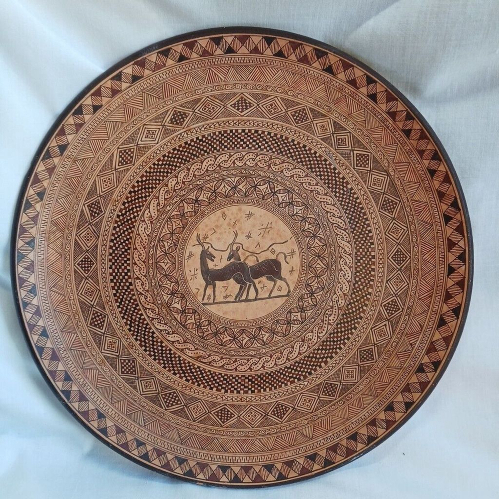 Greece 700 BC Reproduction Hand Painted Clay Dish